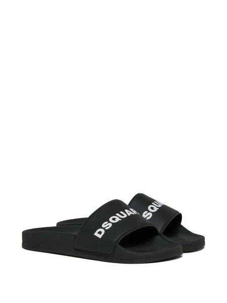  Dsquared2 Kids Logo Slides - Black 