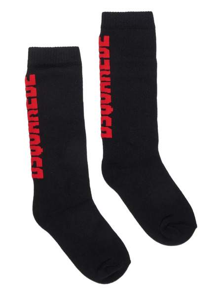  Dsquared2 Kids Logo Socks - Black 