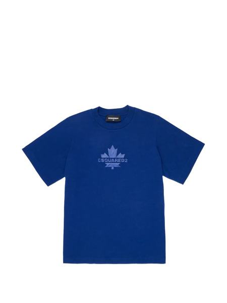  Dsquared2 Kids Maple-leaf Crew-neck T-shirt - Blue 