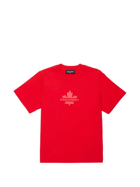  Dsquared2 Kids Maple Leaf Crew Neck T-shirt 