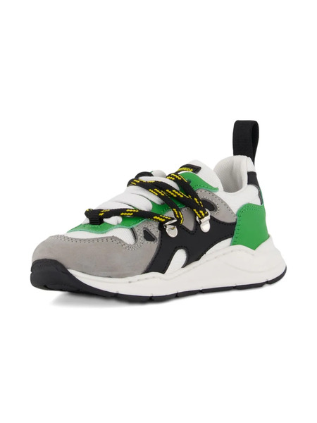  Dsquared2 Kids Maple-leaf Panelled Sneakers - Green 