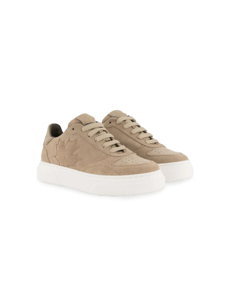  Dsquared2 Kids Maple Leaf Suede Sneakers - Neutrals 