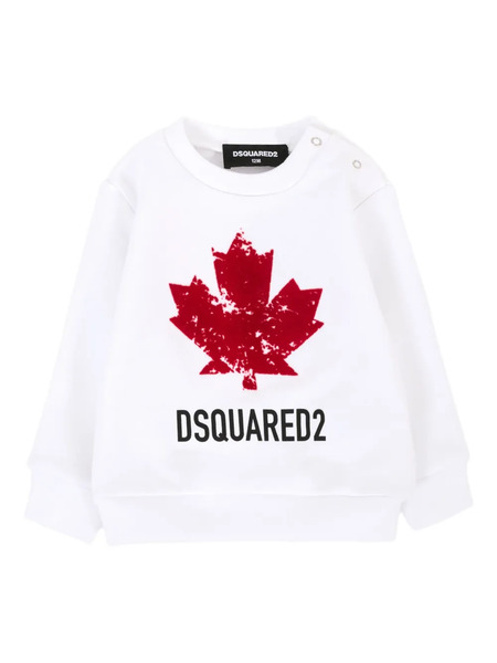  Dsquared2 Kids Maple-leaf Sweatshirt - White 