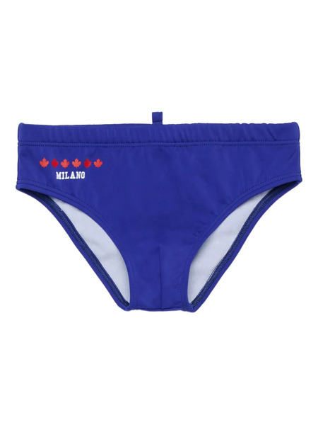  Dsquared2 Kids Maple-leaf Swim Trunks - Blue 