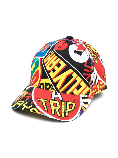  Dsquared2 Kids Multi-print Cap - Black 