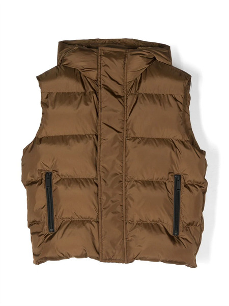  Dsquared2 Kids Padded Hooded Gilet - Brown 