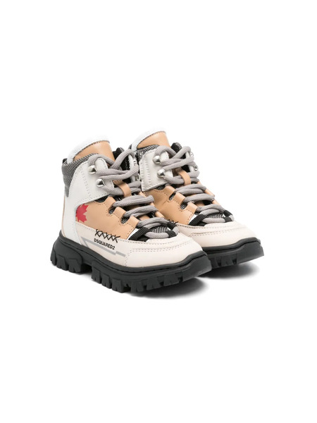  Dsquared2 Kids Panelled Ankle Boots - Neutrals 