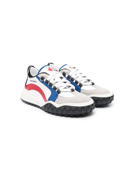  Dsquared2 Kids Panelled Leather Sneakers - White 