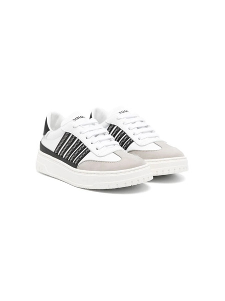  Dsquared2 Kids Panelled Leather Sneakers - White 