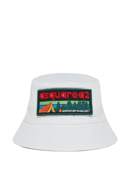  Dsquared2 Kids Patch-applique Bucket Hat - White 