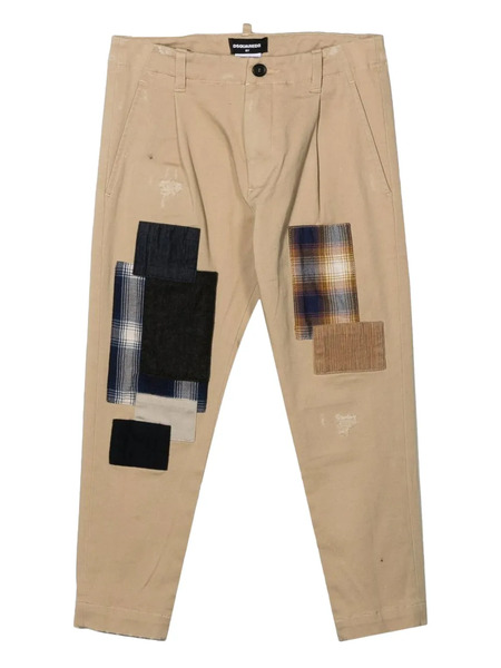  Dsquared2 Kids Patchwork Distressed Smart Trousers - Neutrals 