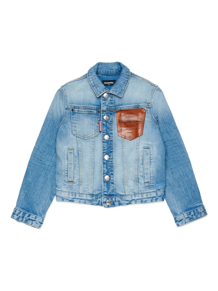 Dsquared2 Kids Pocket Denim Jacket - Blue 