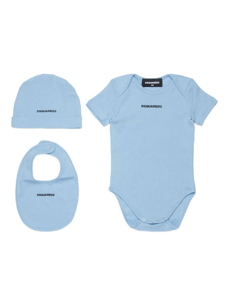  Dsquared2 Kids Ribbed Branded Birth Set - Blue 