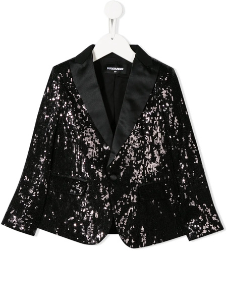  Dsquared2 Kids Sequin-embroidered Blazer - Black 