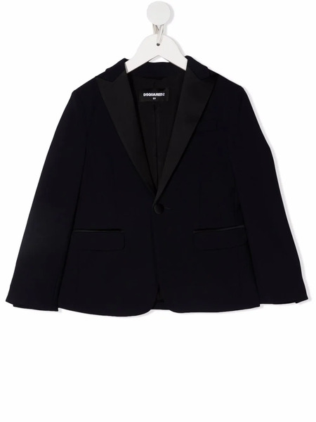  Dsquared2 Kids Single-breasted Wool Blazer - Blue 