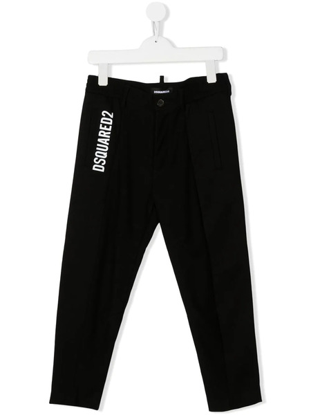  Dsquared2 Kids Vertical-logo Casual Trousers - Black 