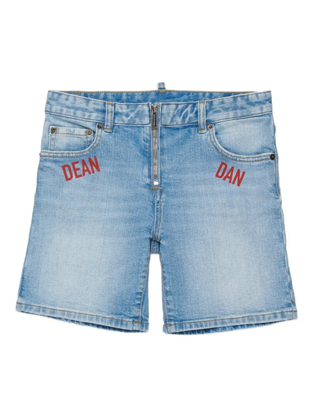  Dsquared2 Kids Zip Denim Shorts - Blue 