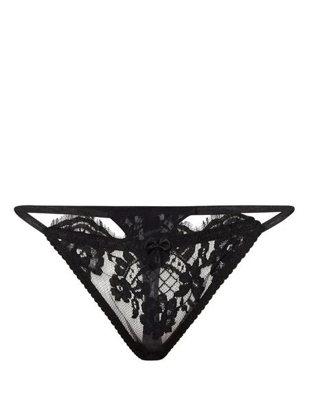  Dsquared2 Lace-pattern Thong - Black 