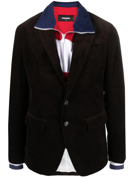  Dsquared2 Layered Single-breasted Blazer - Brown 