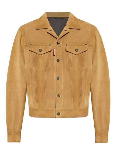  Dsquared2 Leather Button-fastening Jacket - Brown 
