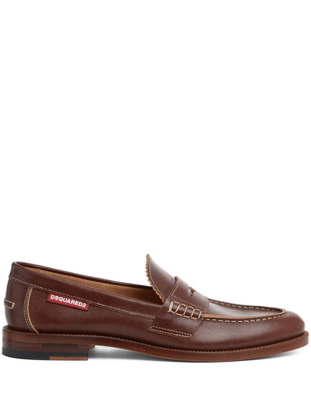  Dsquared2 Leather Loafers - Brown 