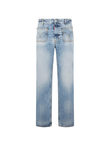  Dsquared2 Light Diagonale Wash Trousers - Blue 
