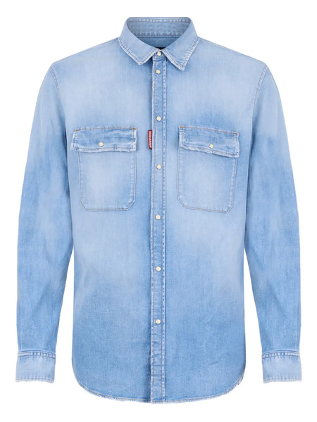  Dsquared2 Light Wash Pocket Shirt - Blue 