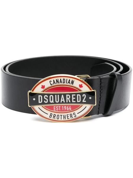  Dsquared2 Logo-buckle Leather Belt - Black 