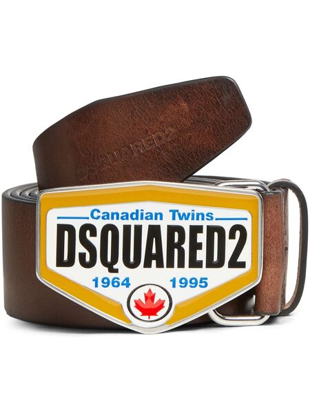  Dsquared2 Logo-buckle Leather Belt - Brown 
