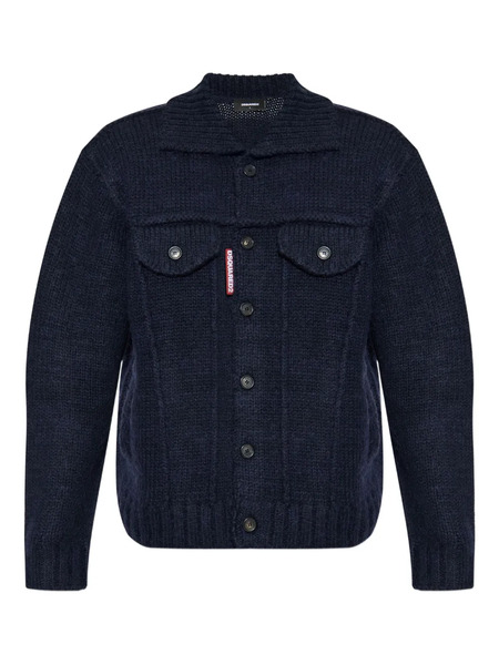  Dsquared2 Logo-detail Cardigan - Blue 