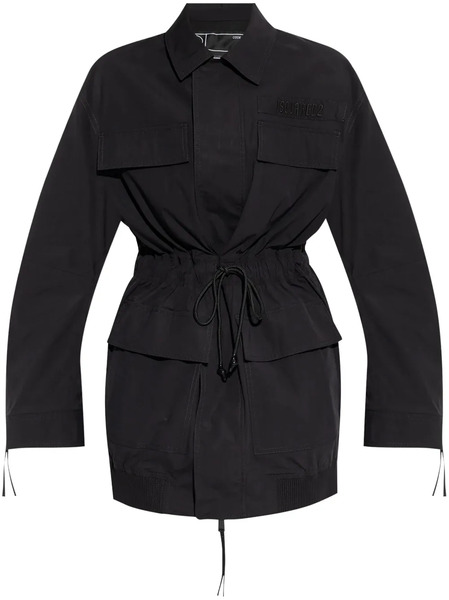  Dsquared2 Logo-embroidered Coat - Black 