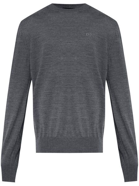  Dsquared2 Logo-embroidered Jumper - Grey 