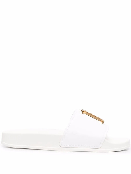  Dsquared2 Logo-lettering Flat Slides - White 