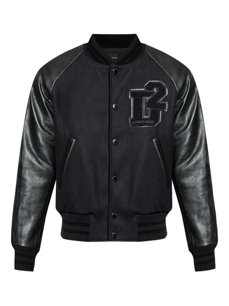  Dsquared2 Logo-patch Bomber Jacket - Black 