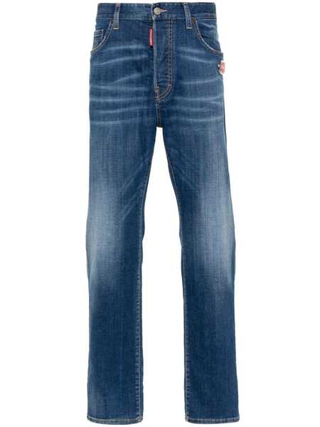  Dsquared2 Logo-pla Slim-cut Jeans - Blue 