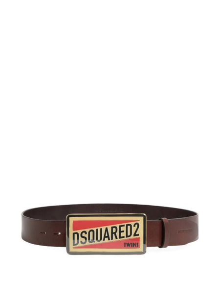  Dsquared2 Logo Plaque Belt - Brown 