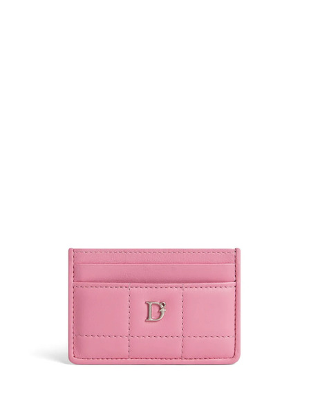  Dsquared2 Logo-plaque Leather Card Holder - Pink 