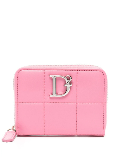  Dsquared2 Logo-plaque Quilted Wallet - Pink 
