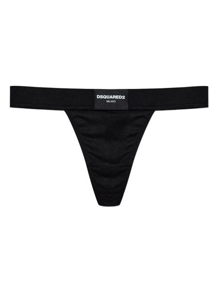  Dsquared2 Logo-plaque Thong - Black 