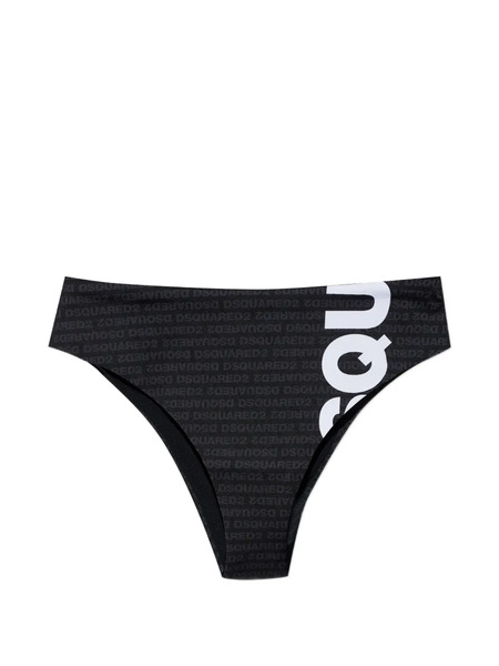  Dsquared2 Logo-print Bikini Bottoms - Black 