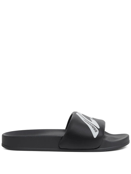  Dsquared2 Logo-print Slides - Black 