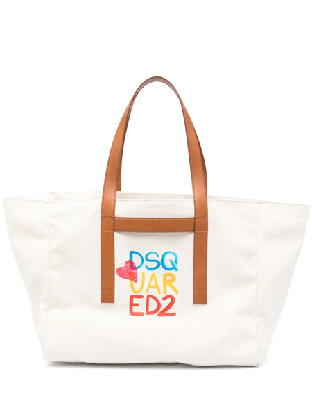  Dsquared2 Logo-print Tote Bag - Neutrals 