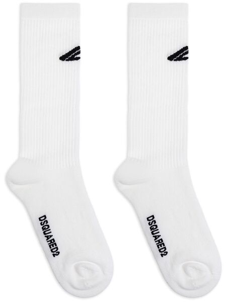  Dsquared2 Logo Socks - White 
