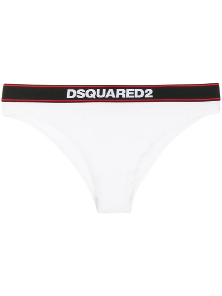  Dsquared2 Logo Thong - White 