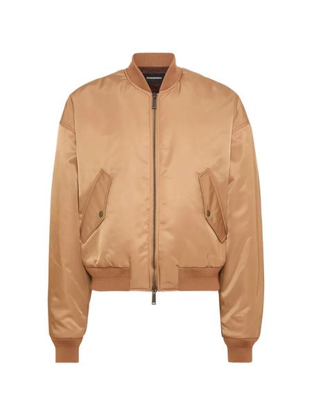  Dsquared2 Long-sleeve Furry Bomber Jacket - Neutrals 