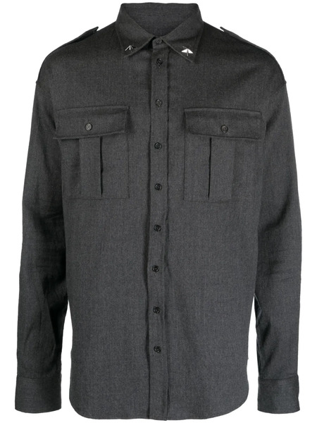  Dsquared2 Long-sleeve Virgin Wool Shirt - Grey 