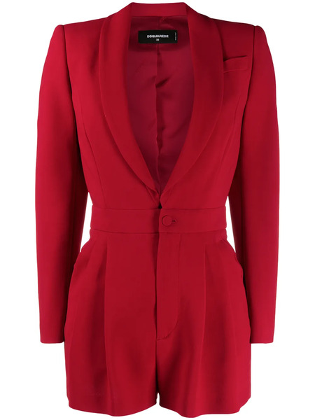  Dsquared2 Long-sleeved Pleat-detail Playsuit 