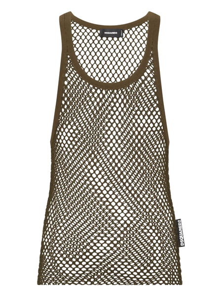  Dsquared2 Mesh Tank Top - Brown 