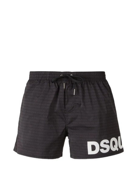  Dsquared2 Monogram Logo Swim Short - Black 