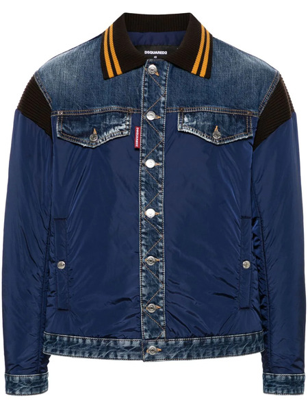  Dsquared2 Panelled Bomber Jacket - Blue 